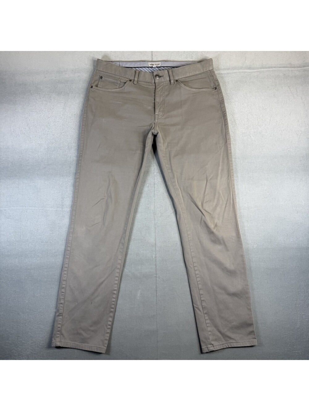 Peter Millar Ultimate Sateen Pants Men's 33 Gray Stretch Denim 5-Pocket Chino